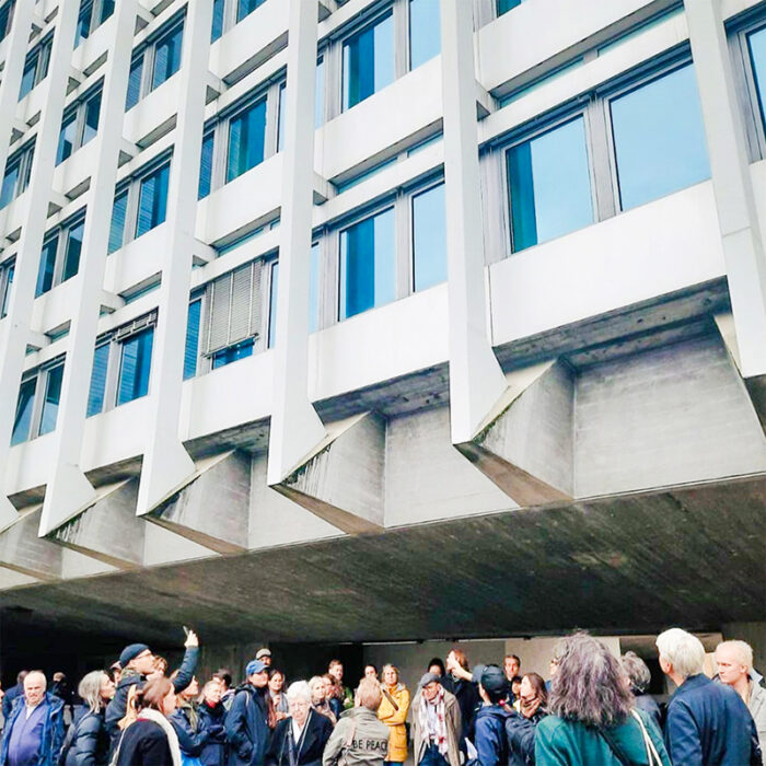 Guided tour to Hochhaus zur Palme with Karin Bürki, Heartbrut, Open House Zürich 2022, © picture: Inma Rico
