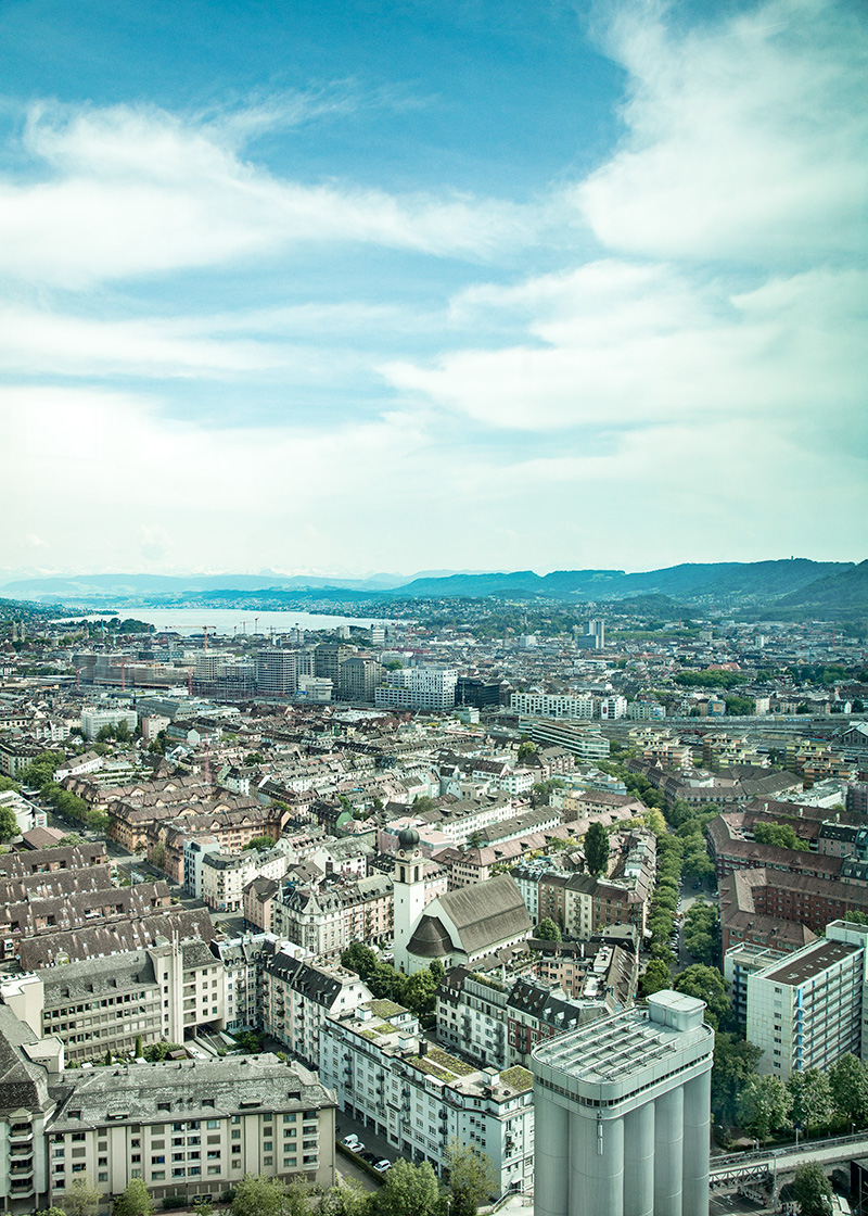 Zurich, Lake Zurich & Uetliberg, seen from Swissmill Tower, spring 2018 © Karin Bürki / HEARTBRUT