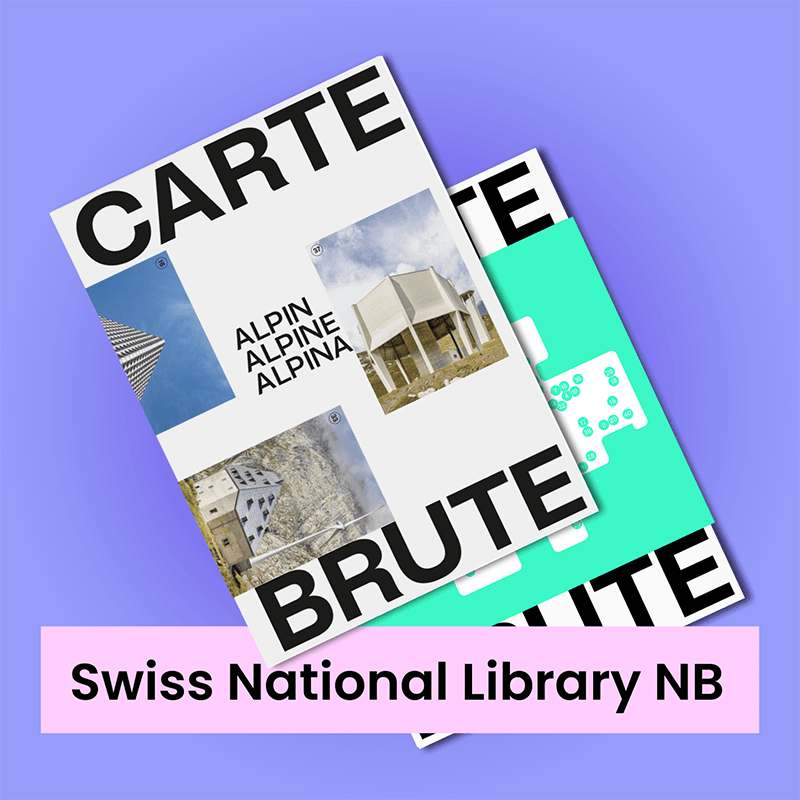 Carte Brute Alpin added to the Swiss National Library / NB. Explore on Heartbrut.com