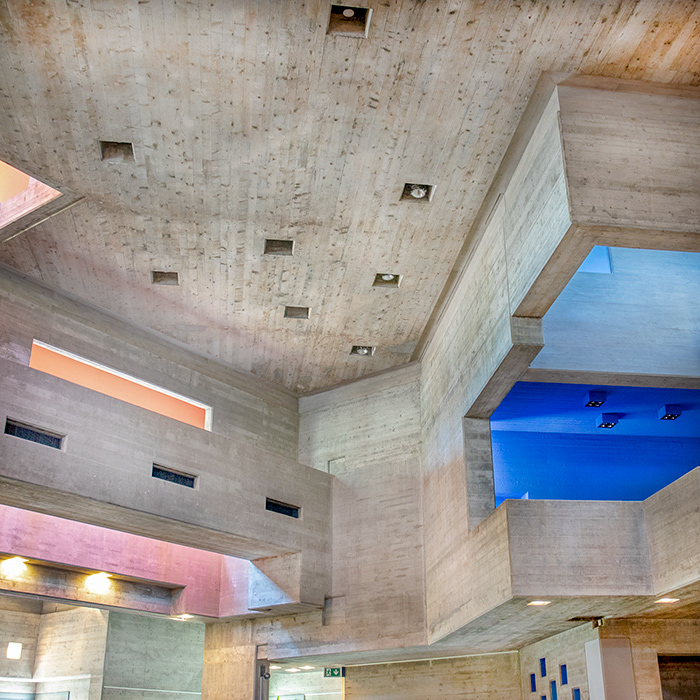St. John's Church, St.Johannes Church, Walter Maria Förderer, Lucerne 1970, © Karin Bürki/Heartbrut. Explore more on Heartbrut.com