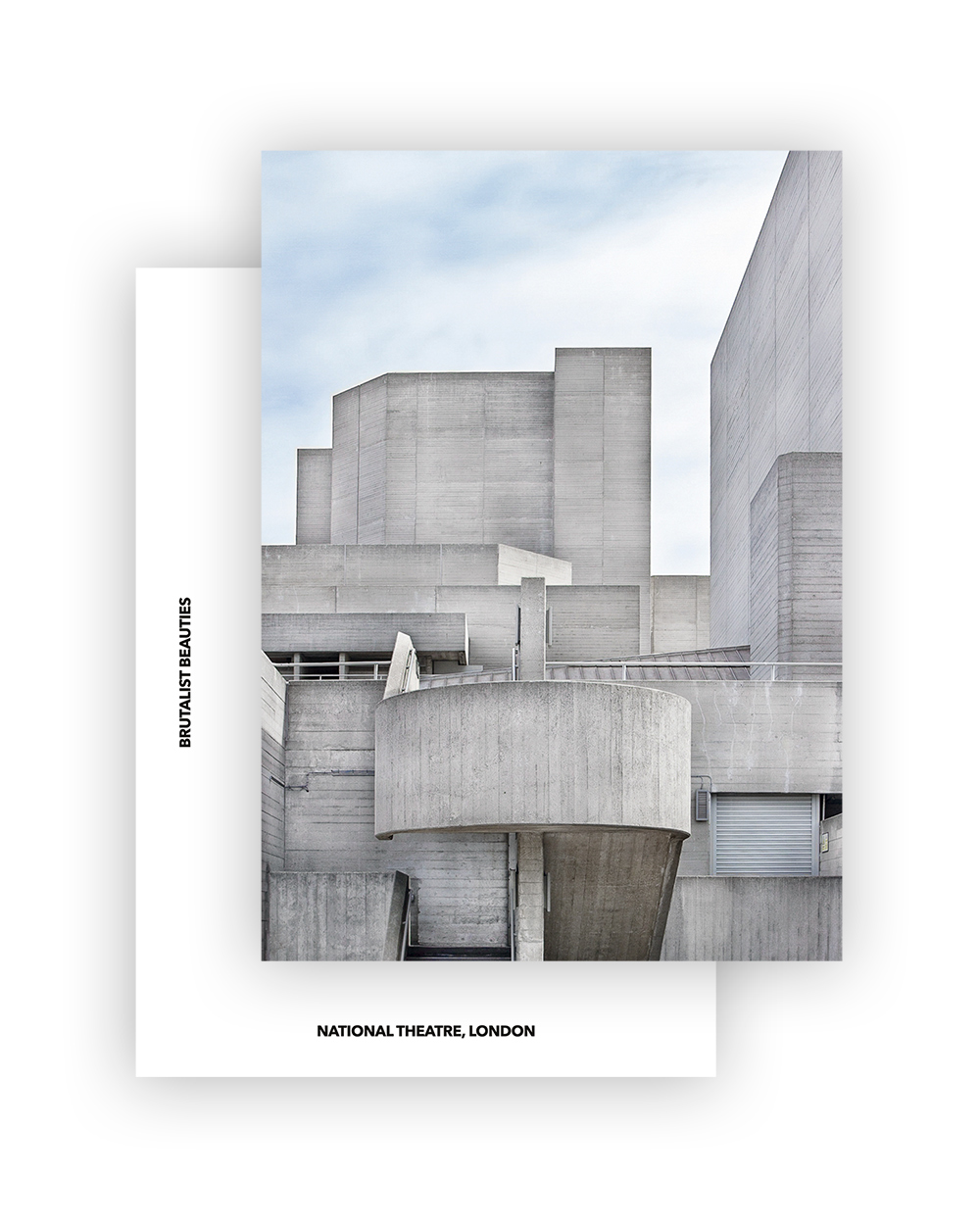 NATIONAL THEATRE I DENYS LASDUN I BRUTALIST BEAUTIES POSTCARD A6 I © HEARTBRUT/KARIN HUNTER BÜRKI
