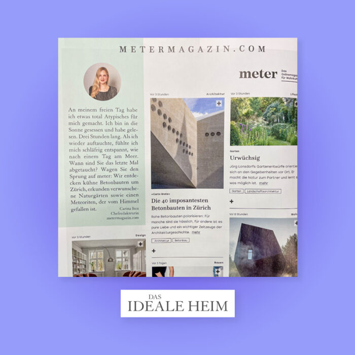 Carte Brute Zürich, Press Clipping Ideales Heim. Explore more on Heartbrut.com