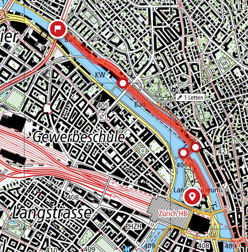 Landesmuseum - Swissmill Tower, Route, © Swisstopo, Explore more on Heartbrut.com
