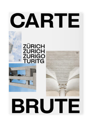 Carte Brute Zurich Map © Karin Bürki/HEARTBRUT. Explore more on Heartbrut.com