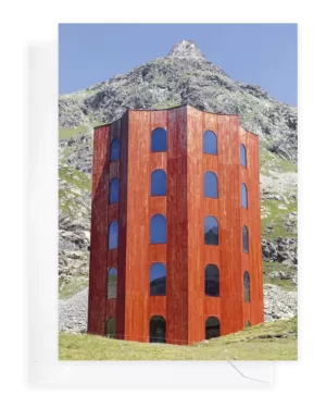 The Alpine Set, Julier Tower, shot by Karin Bürki. 350gsm paper. Soft-touch finish, small-run. Shop on Heartbrut.com