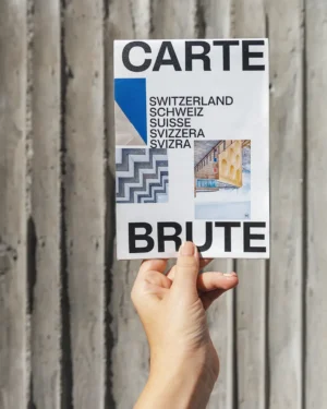 Carte Brute Switzerland map, © Karin Bürki. Explore more on Heartbrut.com